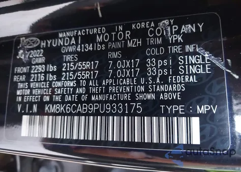 2023 Hyundai Kona Sel z USA, uszkodzony, nr VIN KM8K6CAB9PU933175